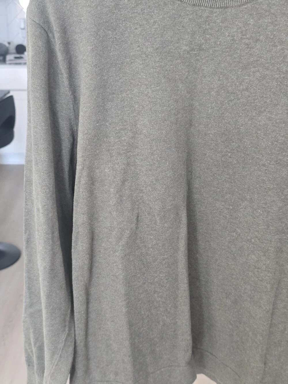 J.Crew 100% Cotton Crew Neck Sweater Gray XL Lightweight Classic Pullover